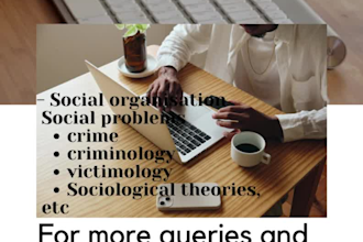 work on sociology, criminology, victimology, social sciences articles