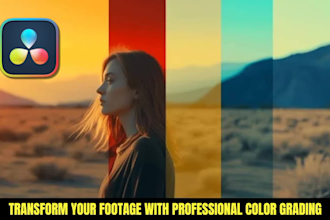 professional davinci resolve color grading cinematic video looks