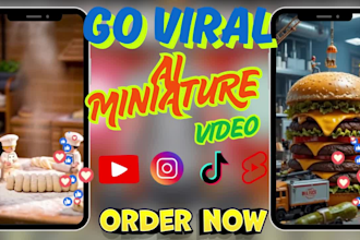 make viral ai miniature videos ai miniworkers minichef ai product music videos