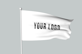 create flag animation with your logo or text