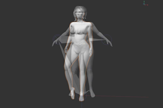 rig posed or unposed character for unreal engine or unity