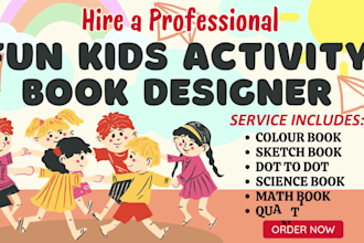 design kids activity books kids worksheet kids coloring books cover kdp journal