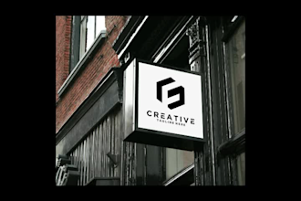 design bold a initial letters logo in geomatric shape
