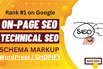 do on page SEO technical schema markup services your website