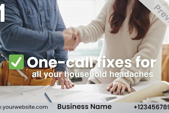 do handyman service or home remodeling promo video