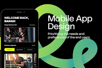 design a creative mobile app ui ux design figma mockup