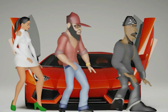 do 3d models for short clips, cartoon music, rhymes video
