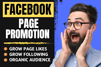 do promotion and grow your facebook page following fast organically