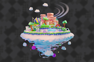 make sketchfab awarded 3d original dioramas for you