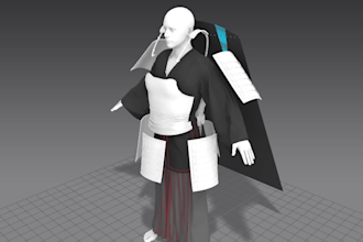 make advance 3d cloth simulation for character