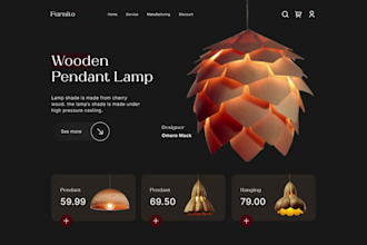 do website UI UX design and prototype in figma