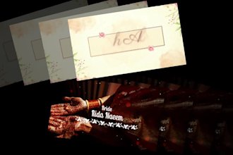 create islamic wedding invitation video