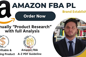do manually profitable product research  on amazon fba