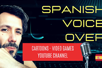 record a professional male castilian spanish voice over