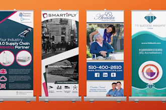 create event billboard roll up banner design
