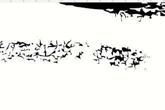 design your name or any text in a calligraphic brush style