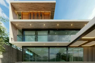 design architectural building and 3d illustration