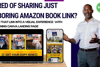 create professional author website and ebook landing page or book promo site