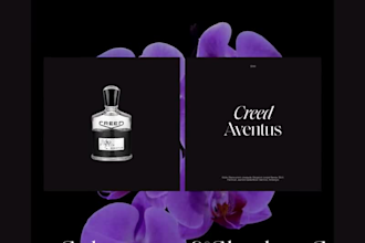 design a luxury shopify perfume store, fragrance website, or skincare shop