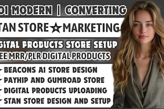 stan store design, stan store, stan store marketing, beacons ai, payhip, gumroad