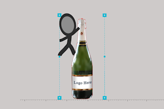 make bottle reveal logo in new year video