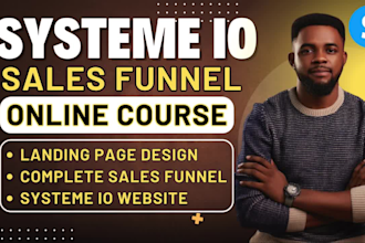 build systeme io sales funnel, systeme io landing page, online course funnel