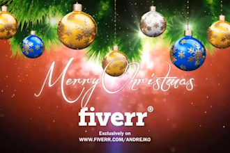 put your logo in winter crystal ball intro for christmas