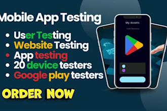 provide 12 testers for website testing testing app testing