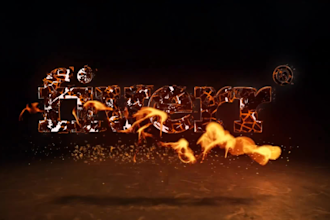 create stylish fire opening introduction video