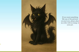 draw your pet as a magical creature ai or custom art
