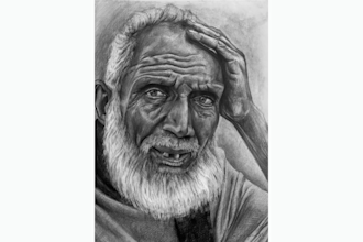 draw realistic pencil portrait sketch