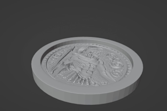 sculpt 3d printable coin, bas relief, 3d face model, cnc medallion stl pendant