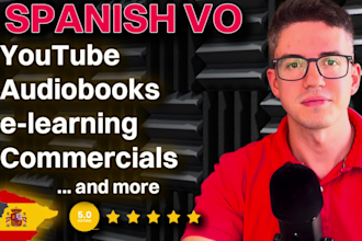 record a professional male spanish voice over in 24h