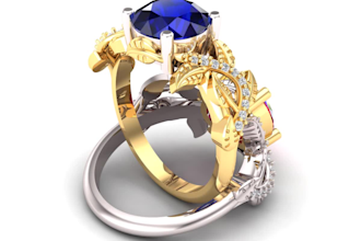 design 3d cad model bangle ring necklace pendant all kind custom jewelry