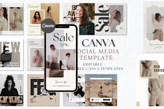 design amazing  social media posts and canva templates