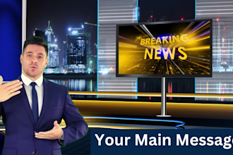 create compelling breaking news or spokesperson video