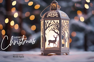 design an elegant christmas card design