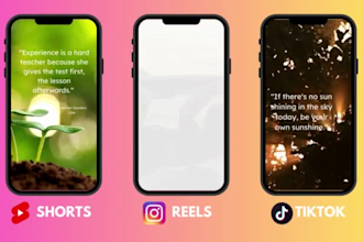 create 300 motivational quotes videos youtube shorts, reels, and tiktok