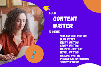 do SEO article writing, blog post and website content