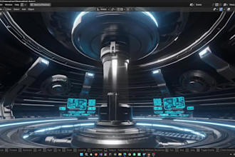 create 3d environment ,3d mech and creature concept models