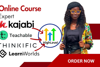 create online course on gohighlevel kajabi learnworlds thinkific