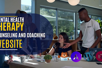design medical website, mental health wellness counseling and therapy website