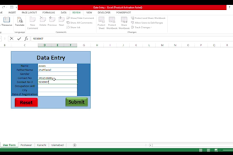 do excel data cleaning, formatting, search box, data entry