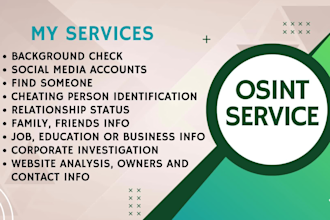expert osint and background checks by a professional investigator