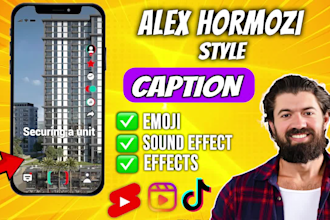 edit tiktok, instagram reels, youtube shorts with caption,