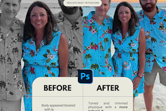 enhance beauty with flawless body slimming, double chin fix and face retouching