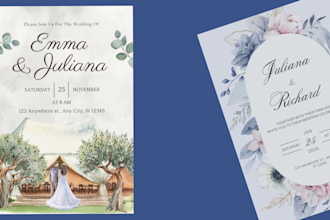 design wedding invitation, birthday card, greeting card and party invitation