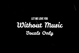 remove music from your song or make an acapella