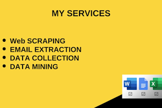 do work web scraping, email scraping, and email extractor