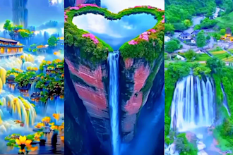 create 1000 nature short videos with music for instagram reels and yt shorts